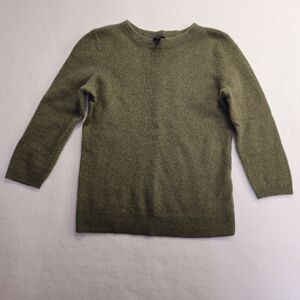 Talbots Pure Cashemere Olive Green‎ Sweater Top Size S. *See Meassurements*